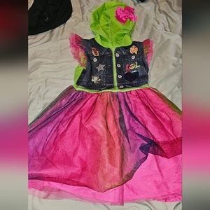 JOJO SIWA Cosplay DRESS 7/8 Hooded BOW Rainbow Unicorn Nickelodeon